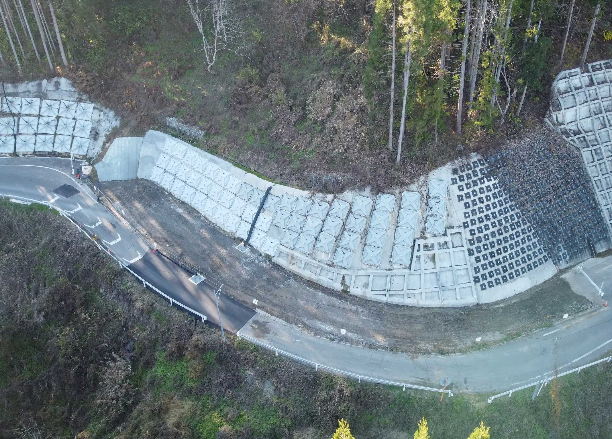 信濃信州新線 上水内郡小川村 穴尾(道路拡幅(堆雪帯設置)工