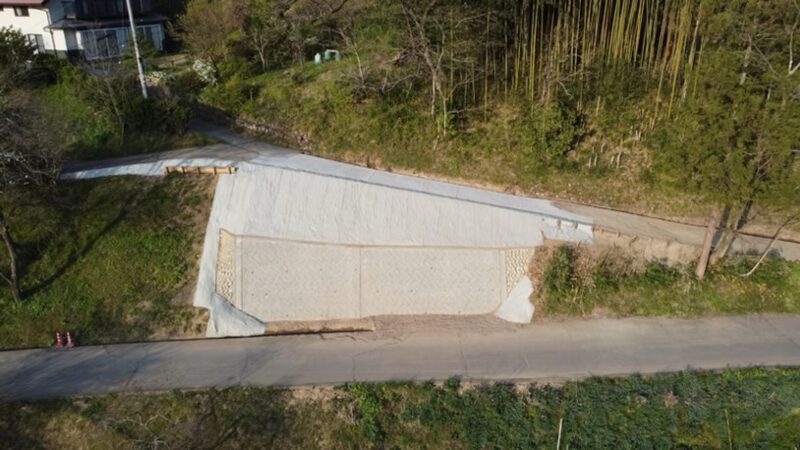長野市発注　国庫災　下川粉ノ木線（西日時）災害復旧工事　長野市信州新町山上条　令和3年6月竣工